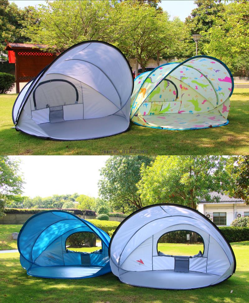 Cheap Goat Tents KL 035 Anti UV Beach Tent Outdoor Automatic Quick Opening Folding Camping Fishing Tent Portable Awning Sunshade Sun Shelters   
